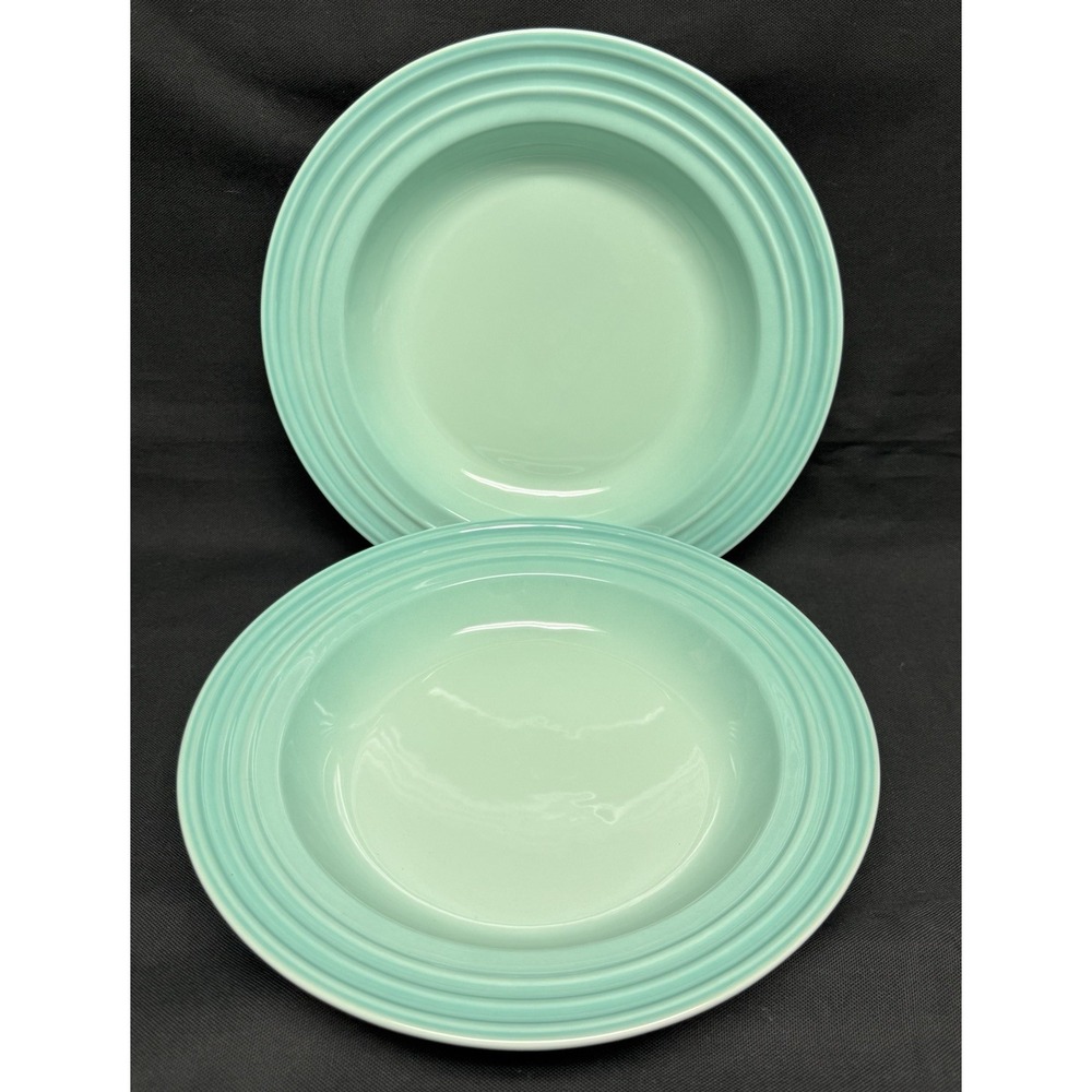 Le Creuset Stoneware 10" Soup Bowls Cool Mint Set Of 2